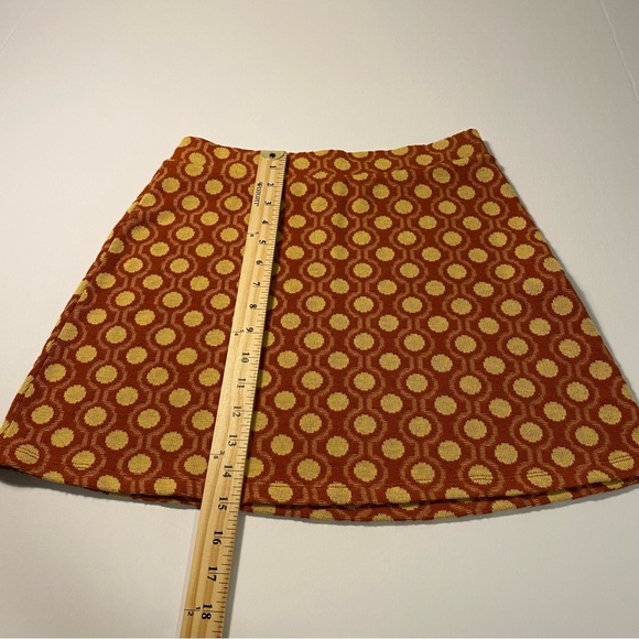 Zara Geometric Retro-Inspired Orange Mini Skirt - Picture 10 of 10